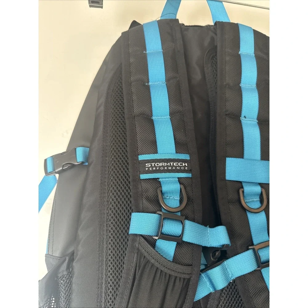 STORMTECH WBP-2 Adult's Deluge Backpack Black Blue Greek Flag Waterproof NWT